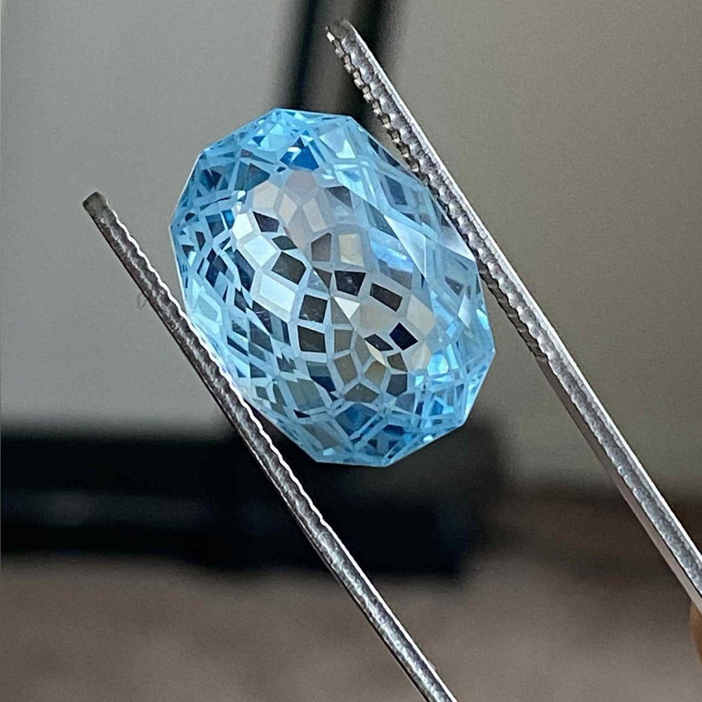 29.66 Carats Natural Topaz, Fancy Precision Cut Gemstone